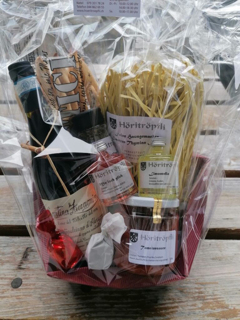 Höritröpfli Pastachorb mit Rotwein (zum abholen)